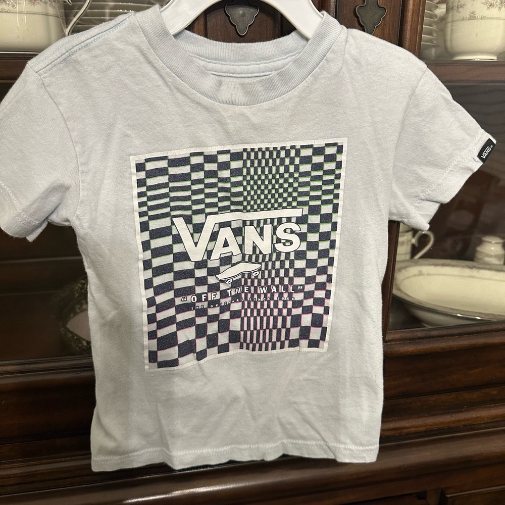 Vans White Graphic Checkered Tee Short Sleeve‎